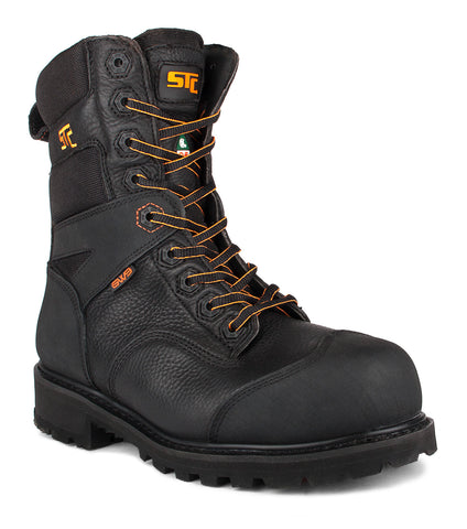 Hardrock, Black | 10" Leather Work Boots | Internal Metguard